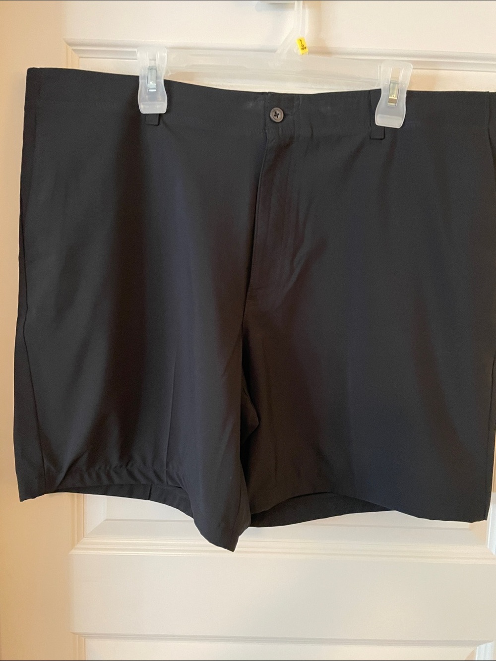 Men's Flat Front Black Shorts - Classic Casual Essential